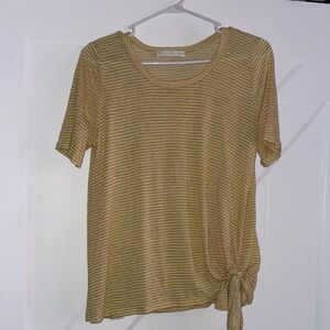 Potter's Pot Yellow Striped Short Sleeve Tee